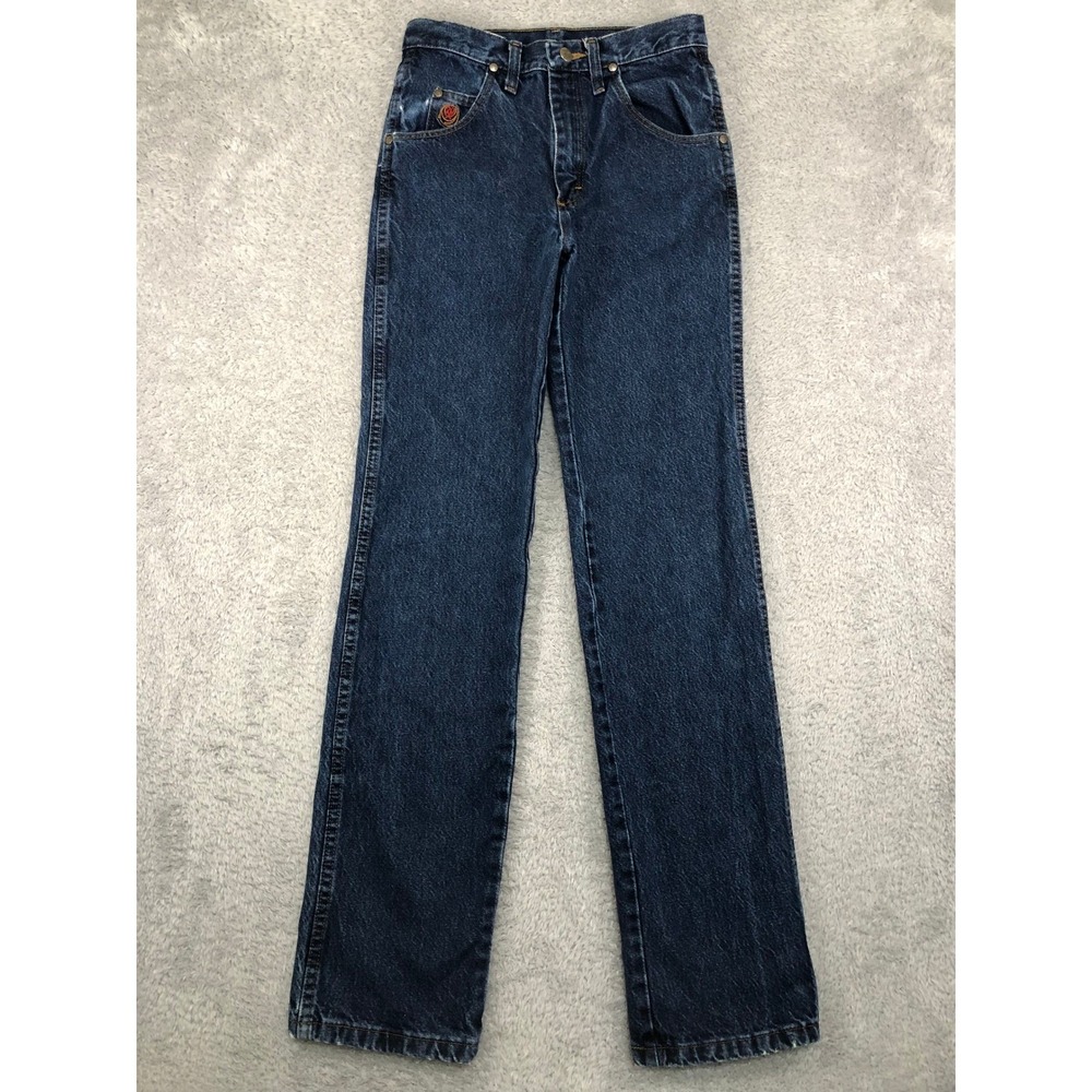 Wrangler 20X Jeans Men 27x34 (Tag 28x34) Blue Slim Fit Western Distressed
